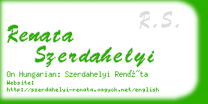 renata szerdahelyi business card